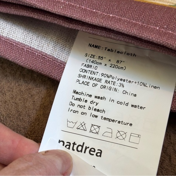 Patdrea DesignYellow French Spring Summer Tablecloth,Rustic Linen Floral Pattern - Picture 13 of 13